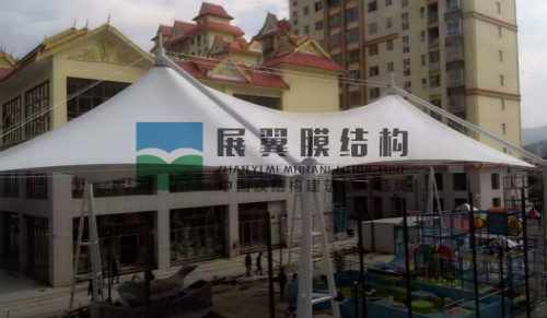 西雙版納州兒童樂園膜結構遮陽棚工程